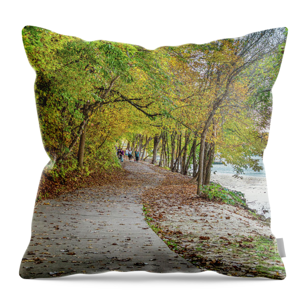 Lake Of The Ozarks Throw Pillow featuring the photograph Ha Ha Tonka Walkway Tunnel by Jennifer White