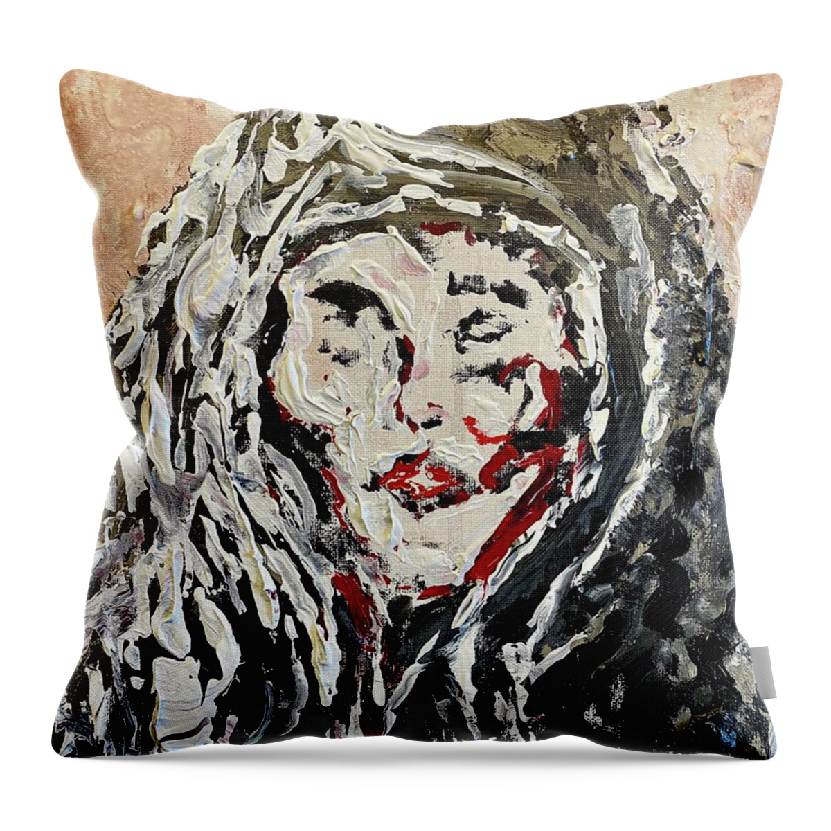 Witch Throw Pillow featuring the painting Hag I Am by Bethany Beeler