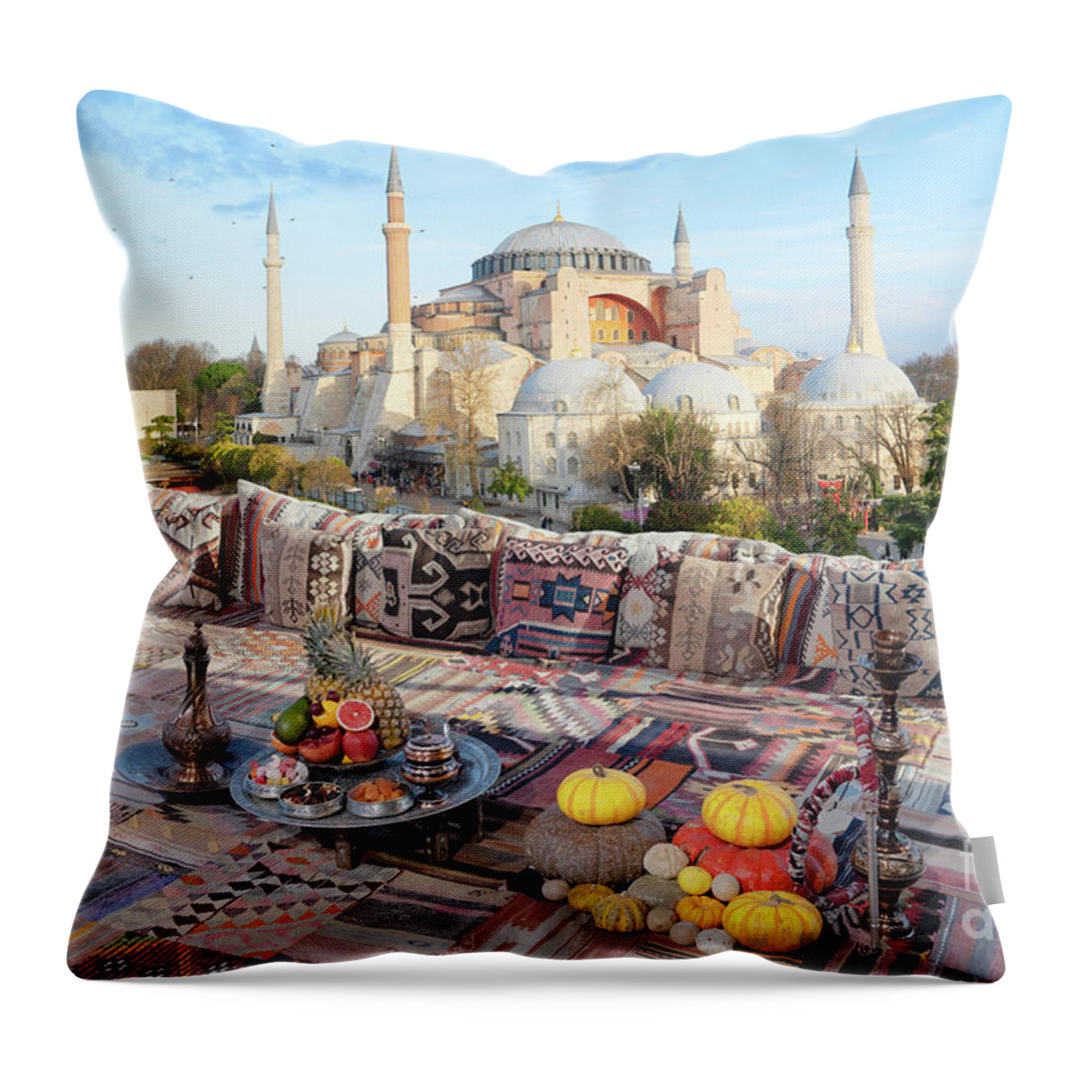 Hagia Sophia Throw Pillow featuring the photograph Hagia Sophia cathedral by Anastasy Yarmolovich