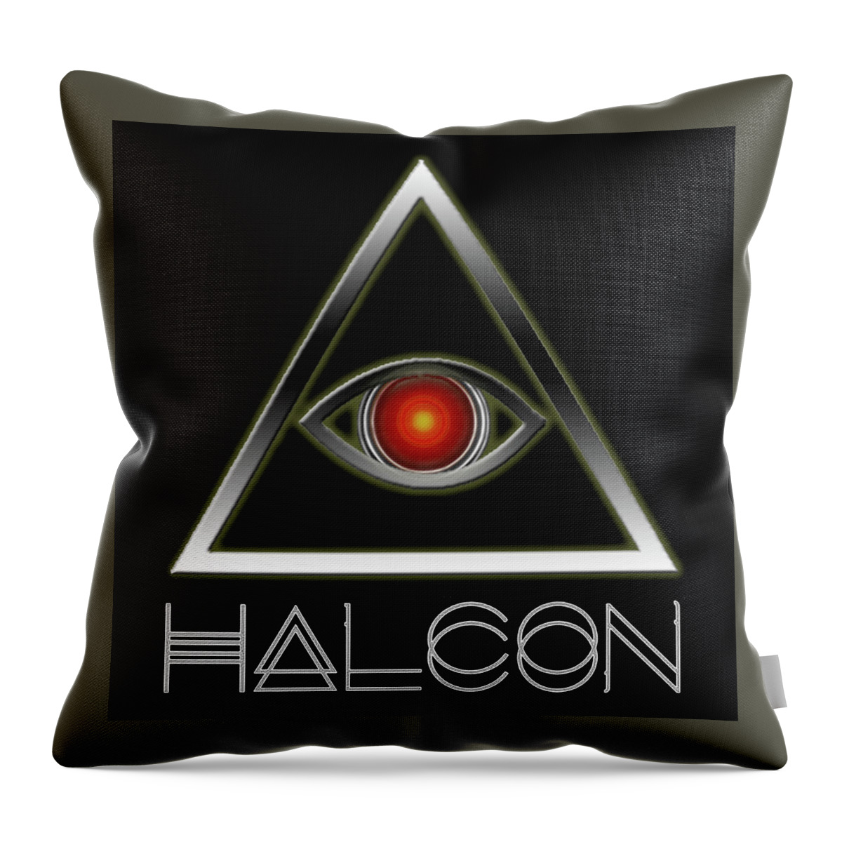 Wunderle Art Throw Pillow featuring the digital art HALCON eyecon by Wunderle
