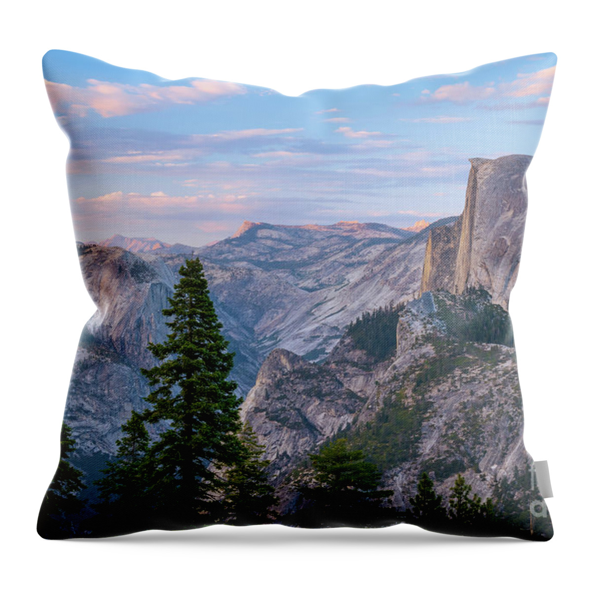 Throw Pillow featuring the photograph Half Dome Sunset by Vincent Bonafede