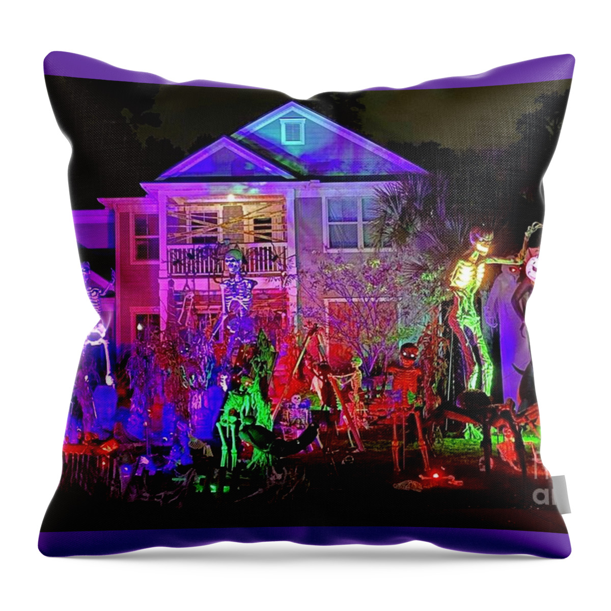 Halloween Throw Pillow featuring the photograph Halloween Ghosts by Flavia Westerwelle