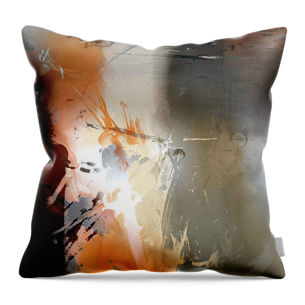 Emmett Throw Pillow featuring the painting Halloween by John Emmett