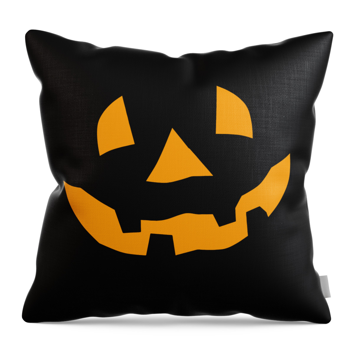Funny Throw Pillow featuring the digital art Halloween Pumpkin by Flippin Sweet Gear