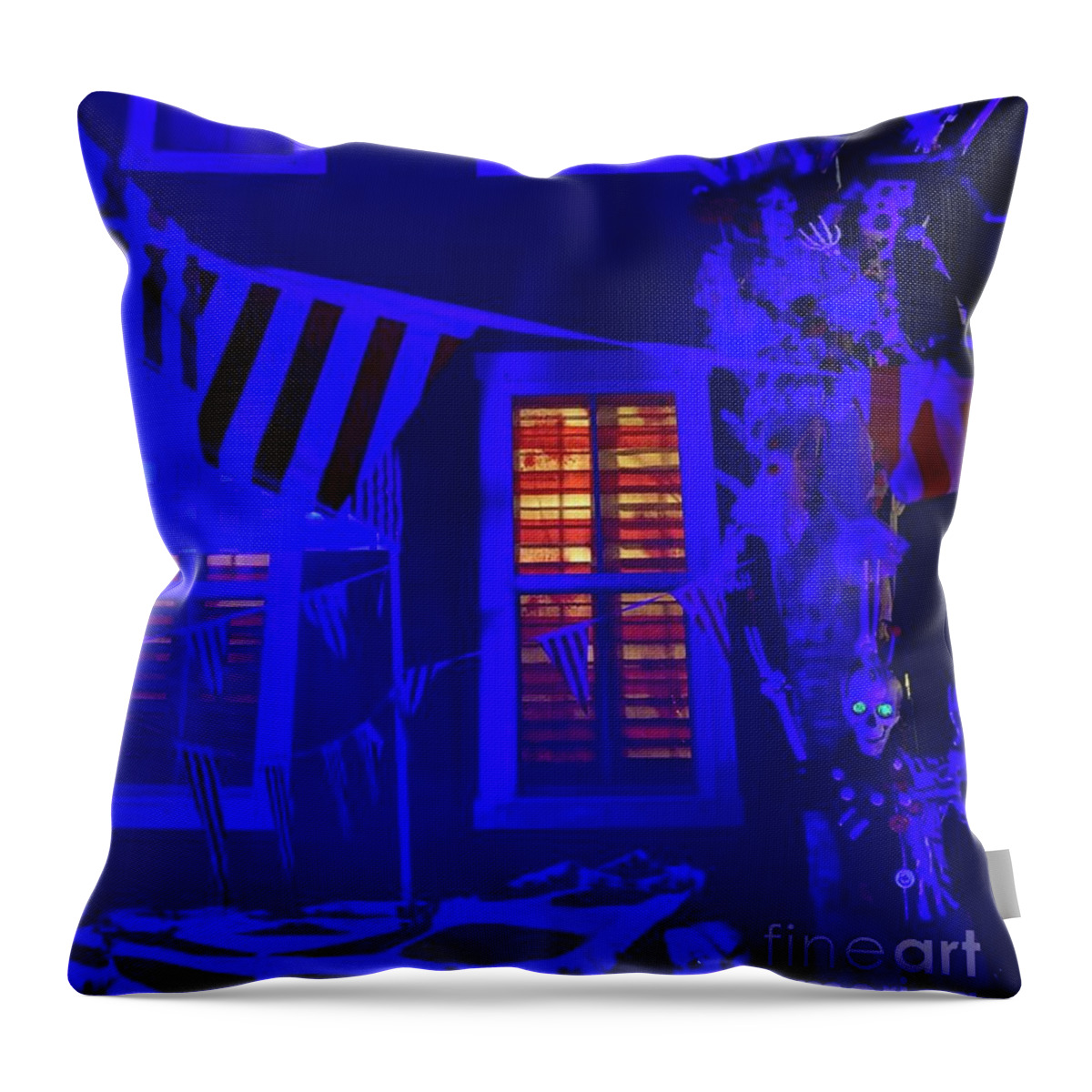 Halloween Throw Pillow featuring the photograph Halloween Window by Flavia Westerwelle
