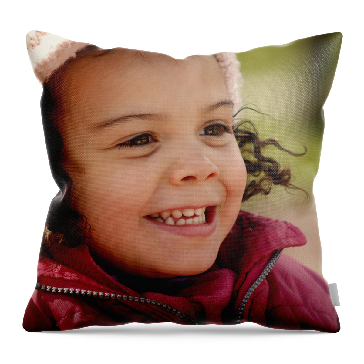 One Person Throw Pillow featuring the photograph Happy Days by Raymond Hill