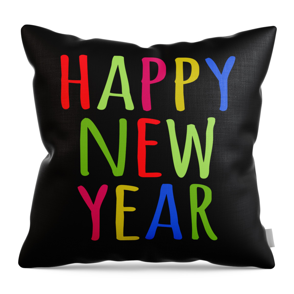 New Year 2024 Throw Pillow featuring the digital art Happy New Year by Flippin Sweet Gear
