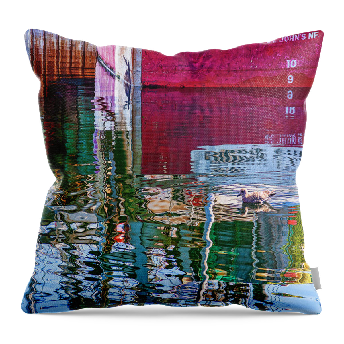 Water Reflections Throw Pillow featuring the photograph Happy water reflections by Tatiana Travelways