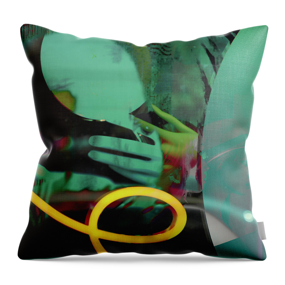 Abstract Throw Pillow featuring the photograph Hard Stop by J C