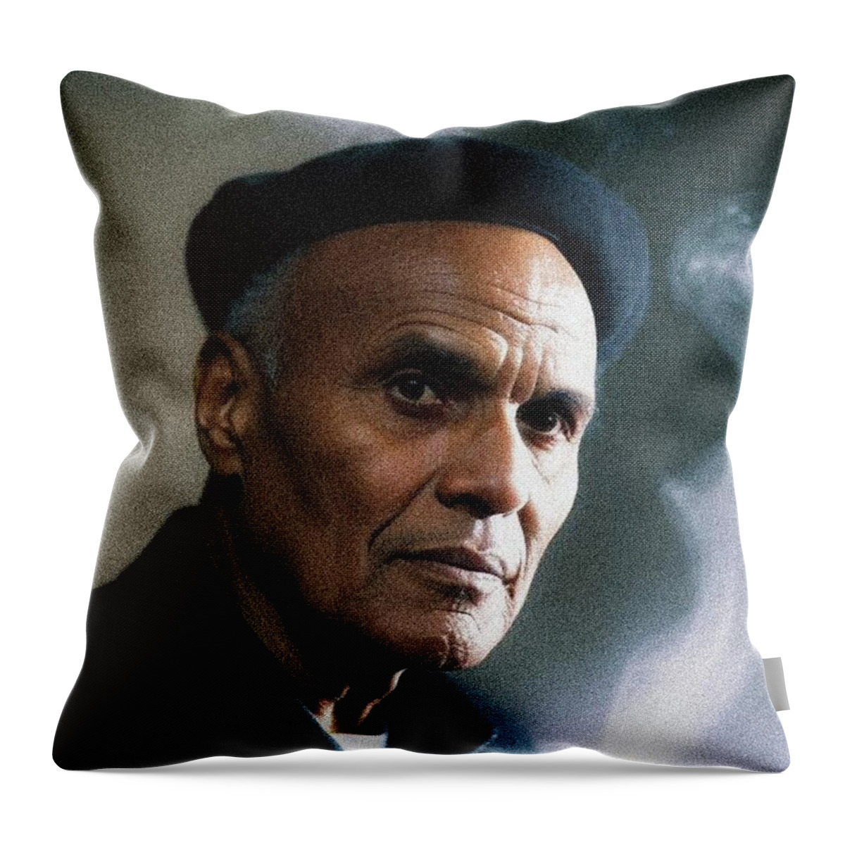 Harry Throw Pillow featuring the photograph Harry Belafonte, Music Star by Esoterica Art Agency