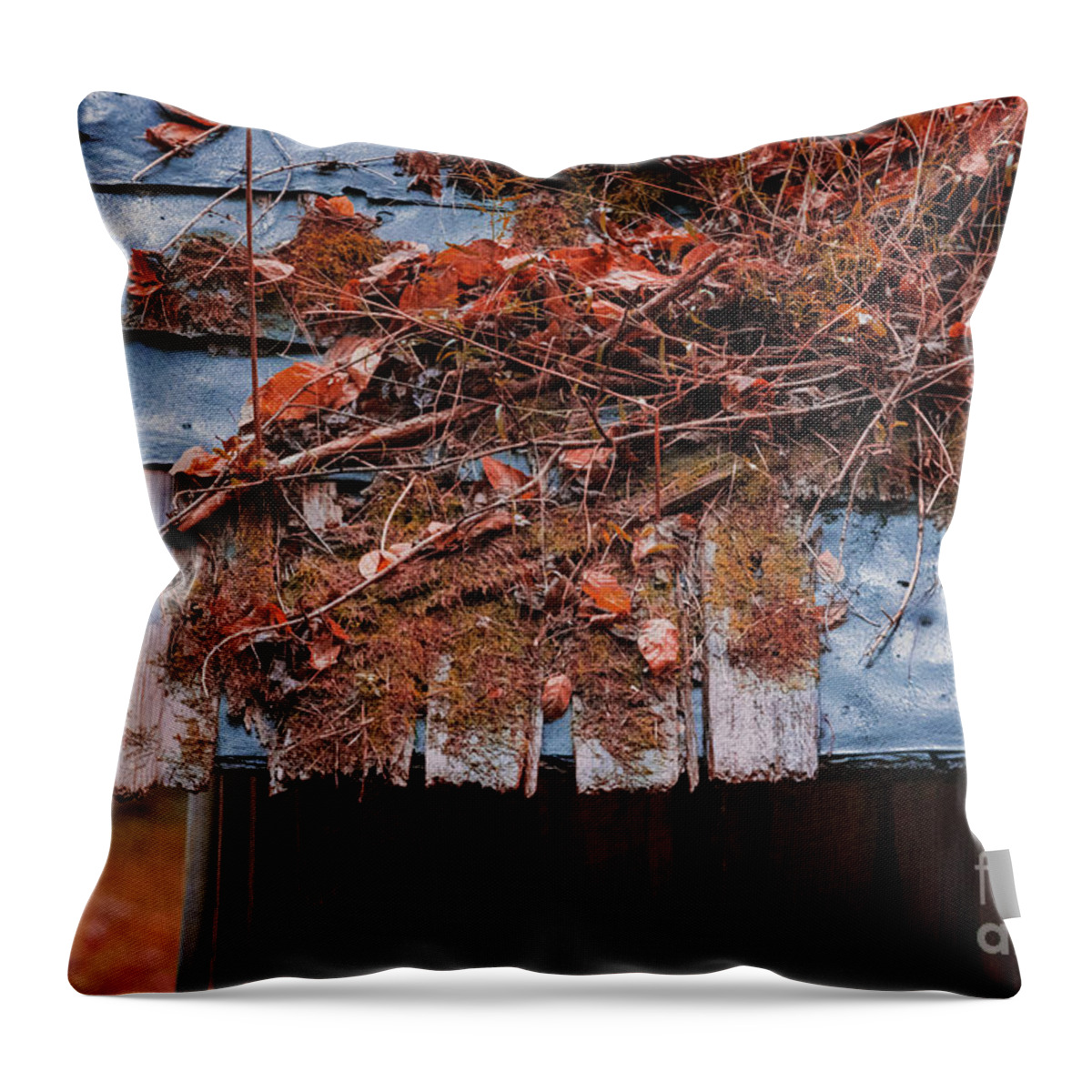 Harvest Throw Pillow featuring the photograph Harvest Barn by Doug Sturgess