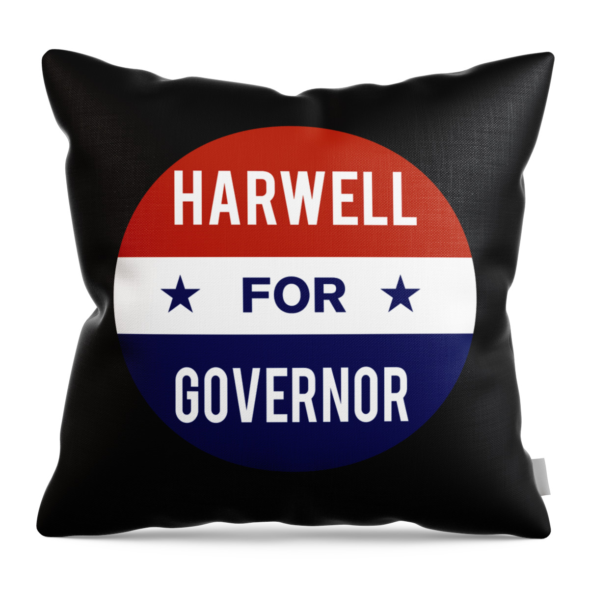 Election Throw Pillow featuring the digital art Harwell For Governor by Flippin Sweet Gear