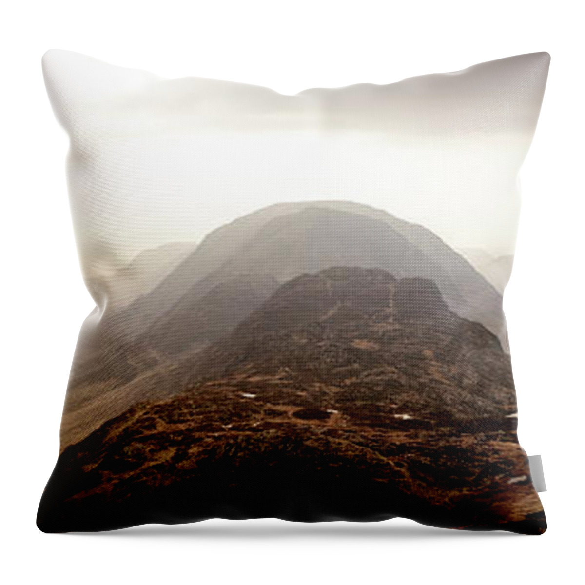 Panorama Throw Pillow featuring the photograph Haystacks, Ennerdale and Buttermere Valleys Lake District by Sonny Ryse
