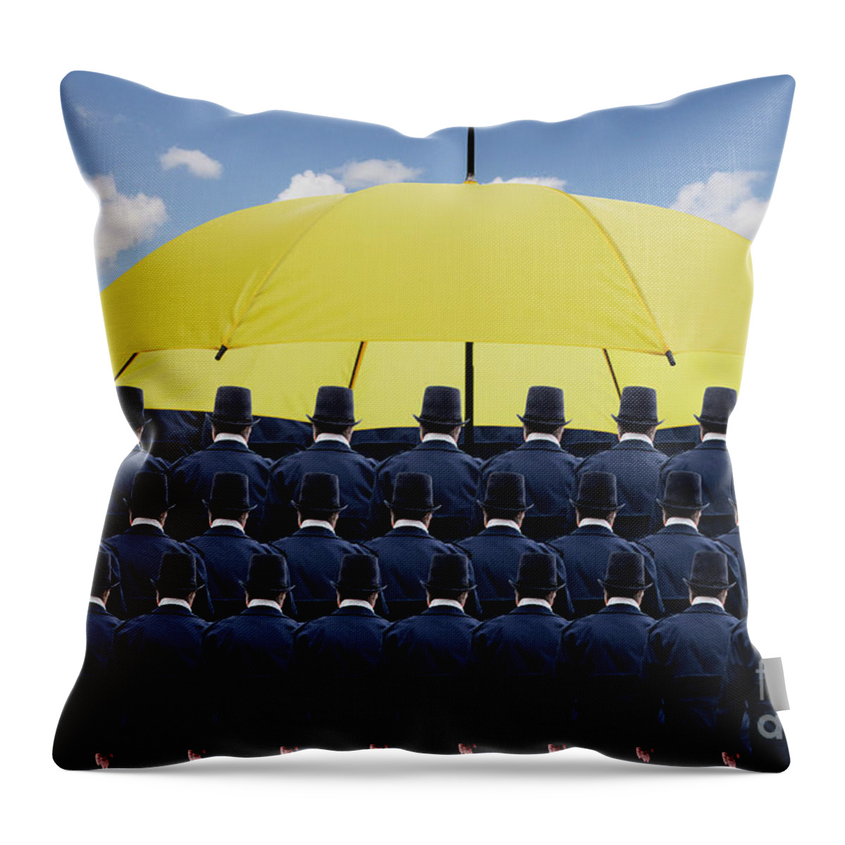 Dream Throw Pillow featuring the photograph He Was Told Specifically Not To Bring His Umbrella Today by Bob Christopher