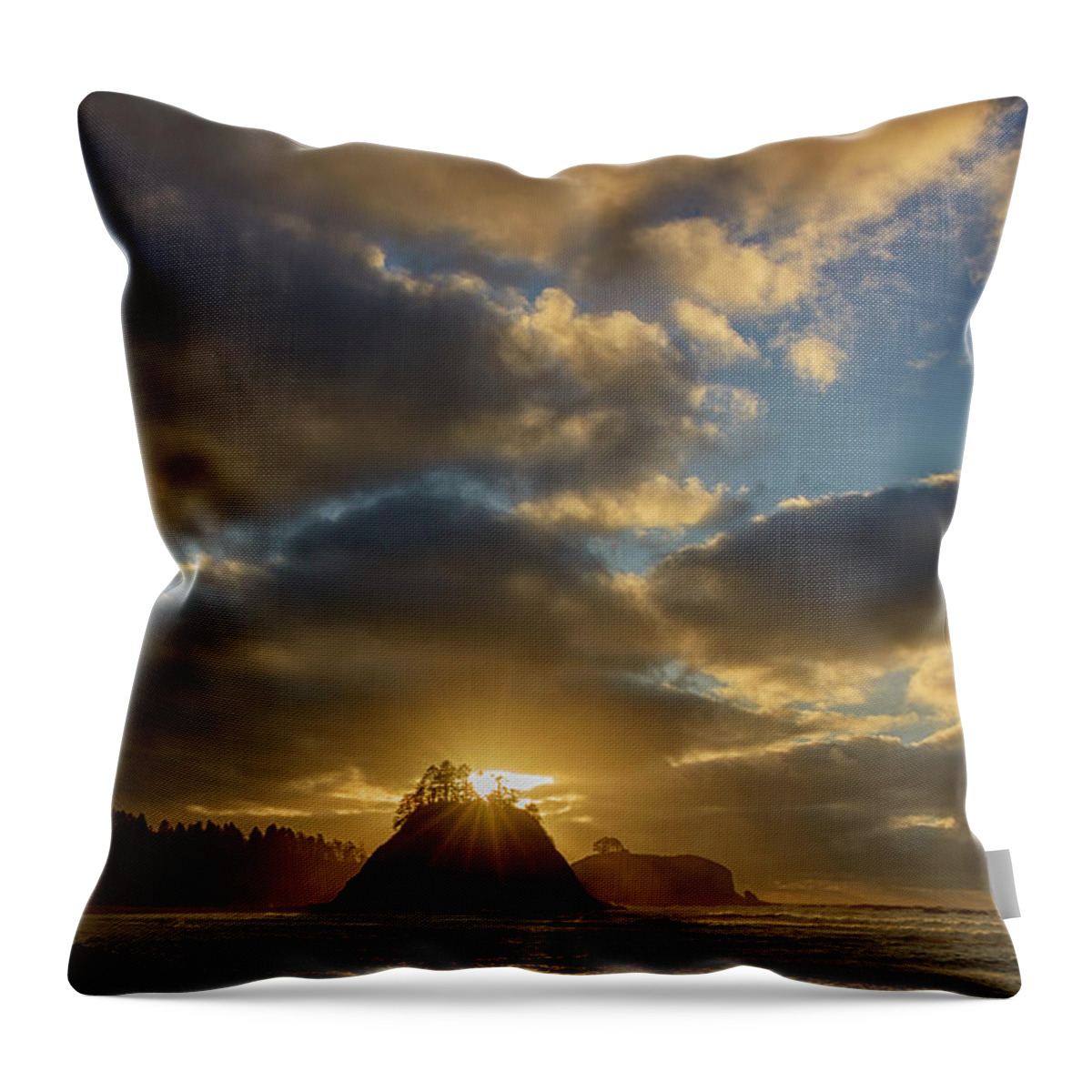 James Island Throw Pillow featuring the photograph Head in The Clouds by Dan Mihai