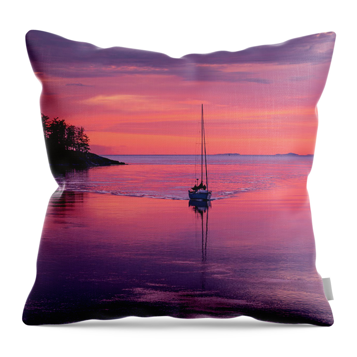 Sunset Throw Pillow featuring the photograph Heading Home 1 by Gary Skiff