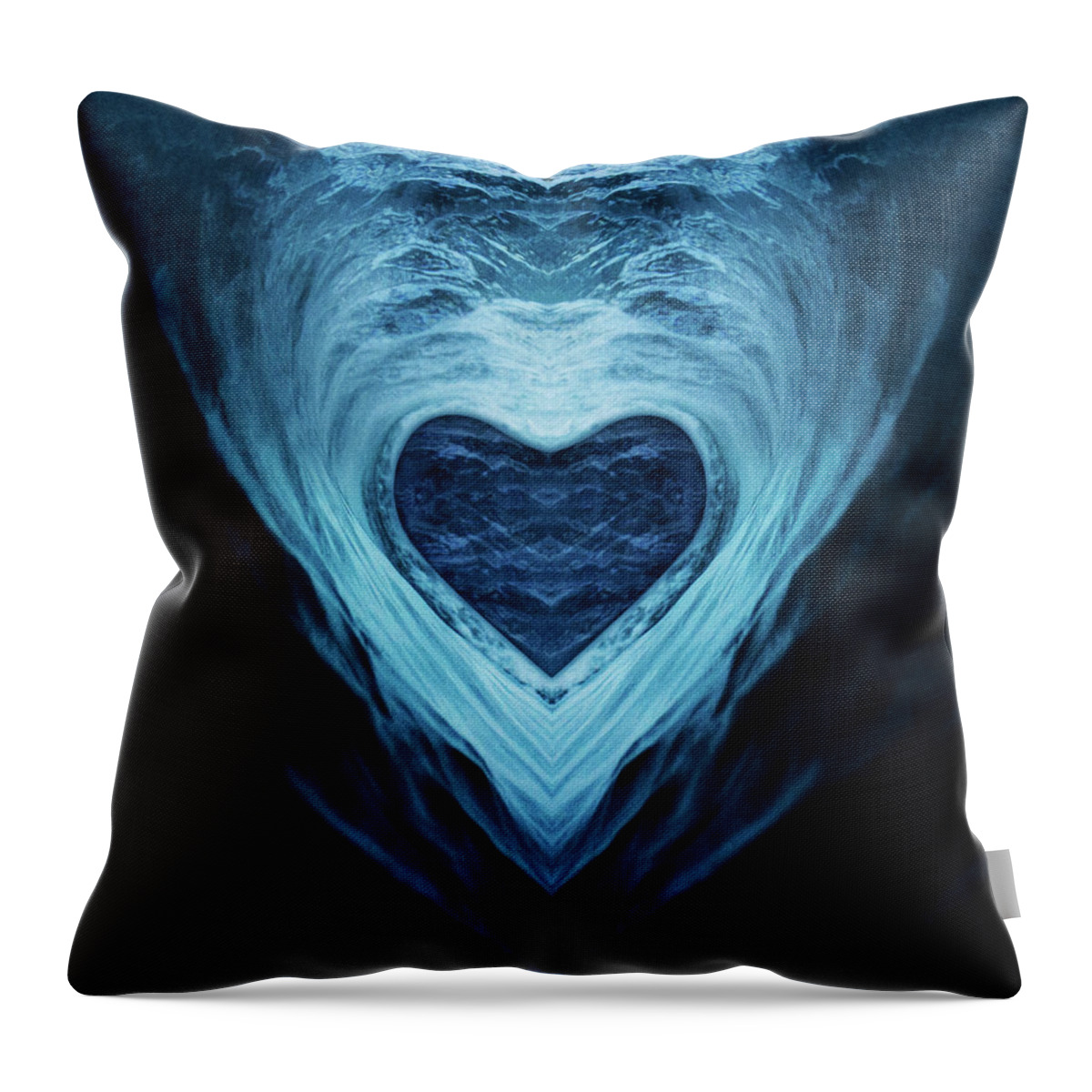 Hearts Throw Pillow featuring the digital art Heart of Ice by Pelo Blanco Photo