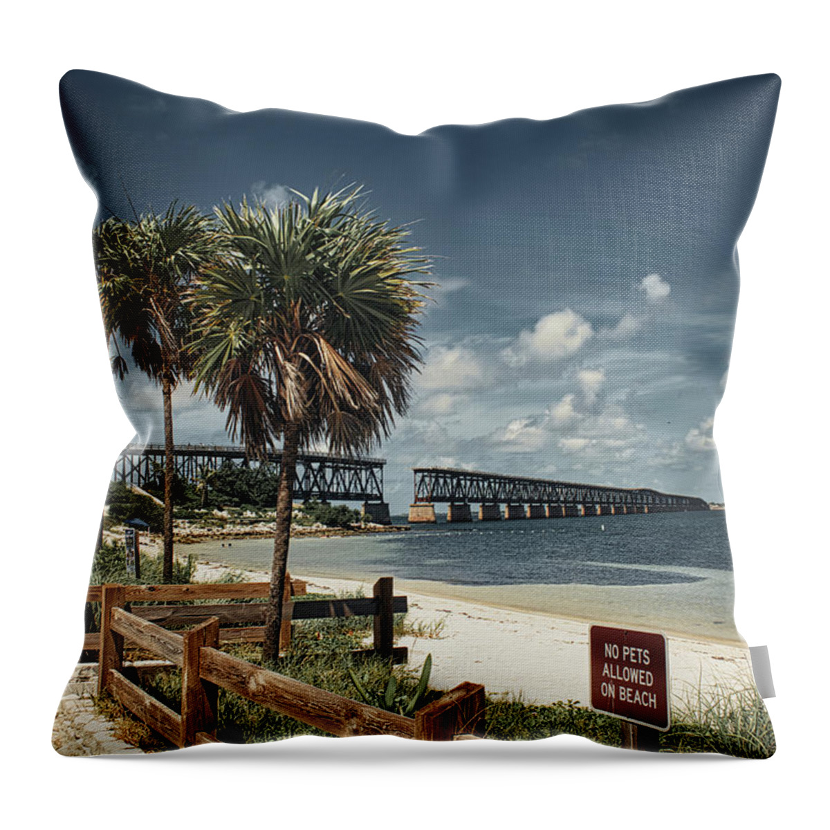 Tree Throw Pillow featuring the photograph Heart of the Florida Keys by Portia Olaughlin