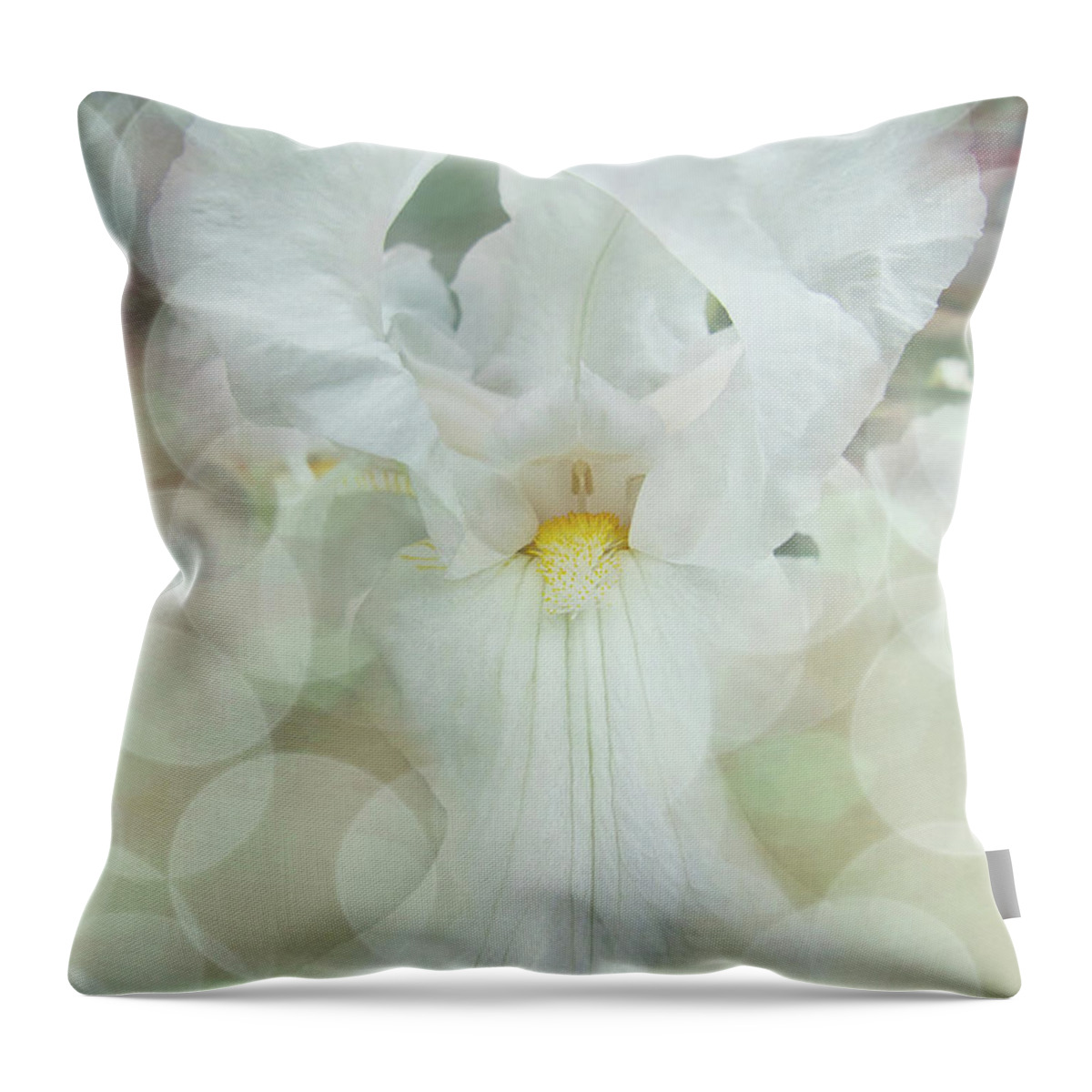 Iris Throw Pillow featuring the digital art Heavenly Iris by Amy Dundon