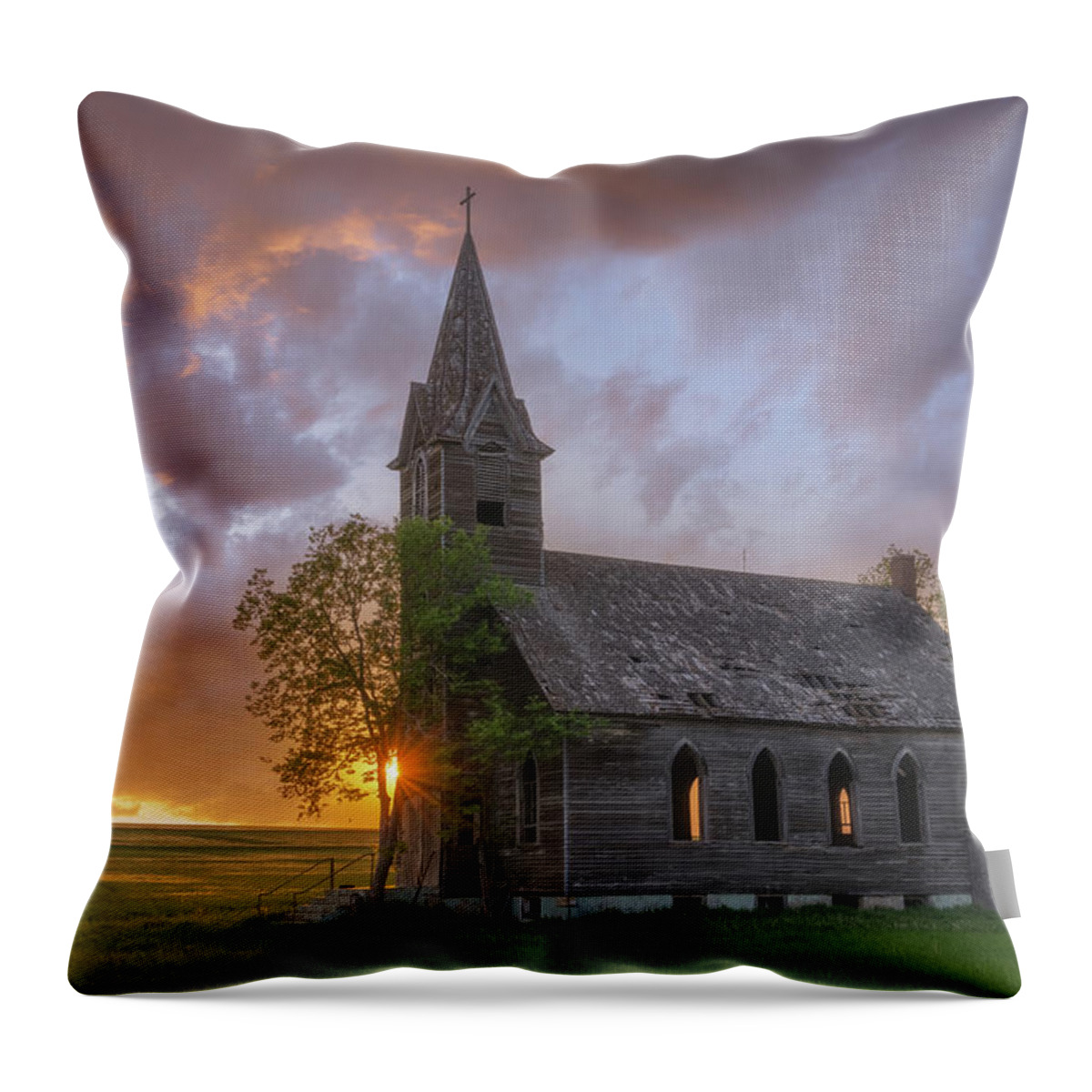 Sunset Throw Pillow featuring the photograph Heavenly Sunset by Darren White