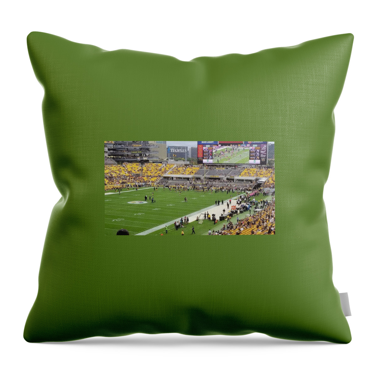 Pittsburgh Throw Pillow featuring the photograph Heinz Field, Pittsburgh PA by Pour Your heART Out Artworks