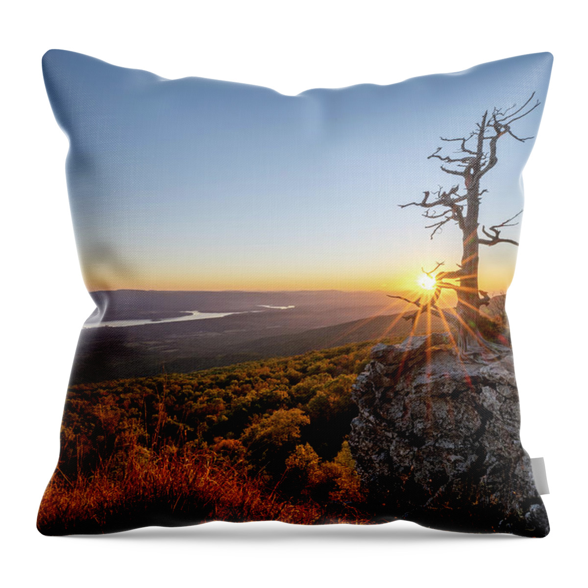 Hello Sunset Throw Pillow featuring the photograph Hello Sunset by George Buxbaum