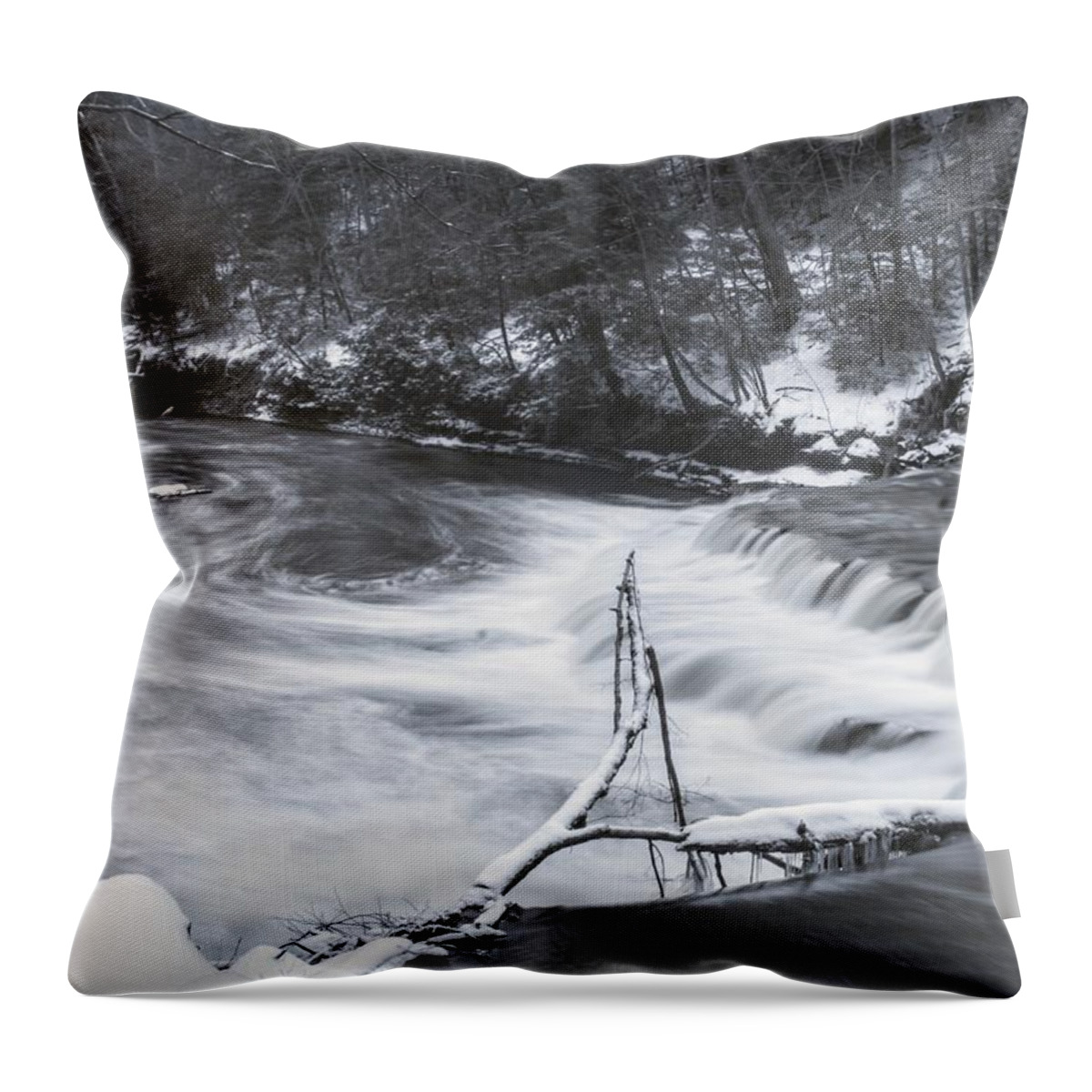 Throw Pillow featuring the photograph Henry Church Rock Falls by Brad Nellis
