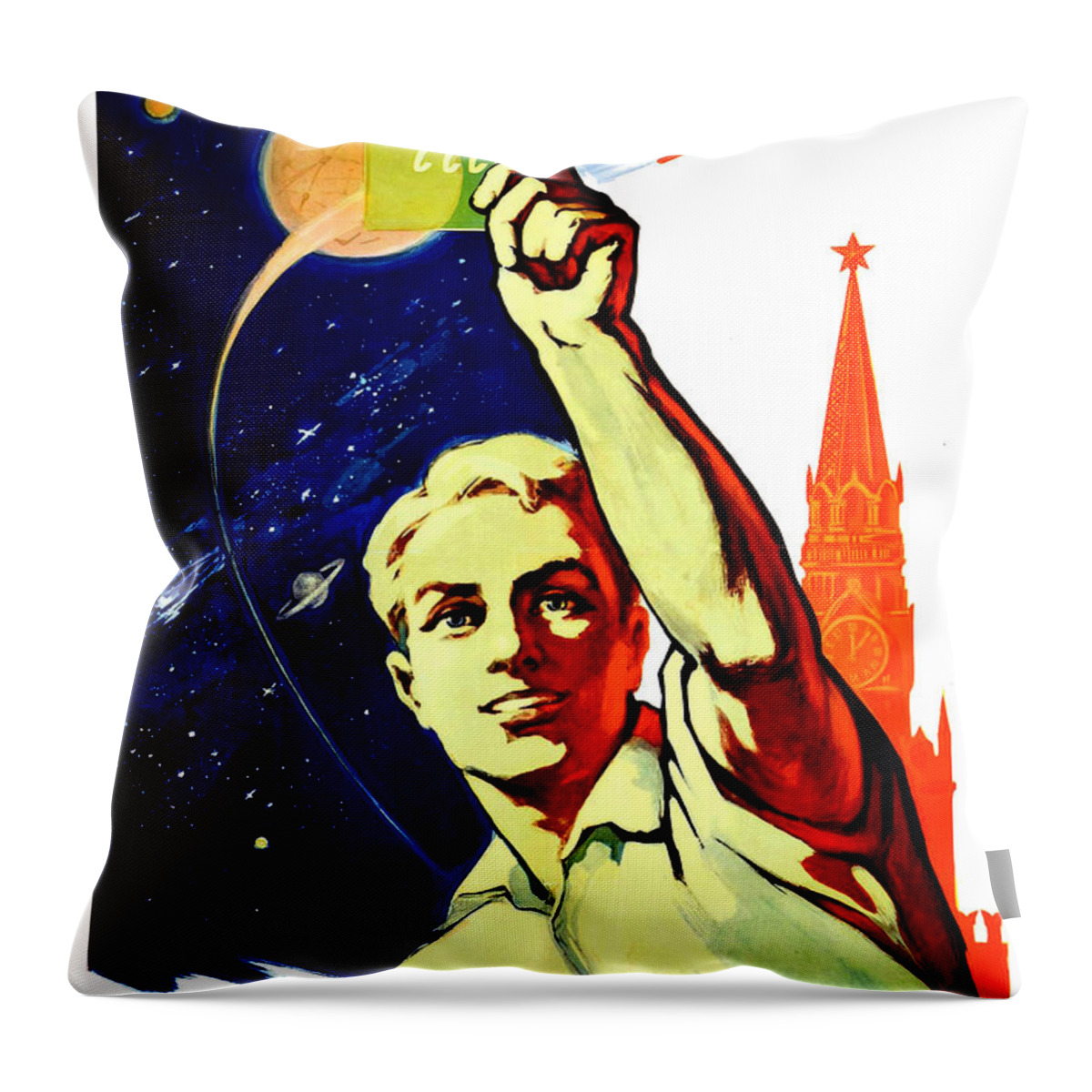 Space Throw Pillow featuring the digital art Here is Cosmos by Long Shot