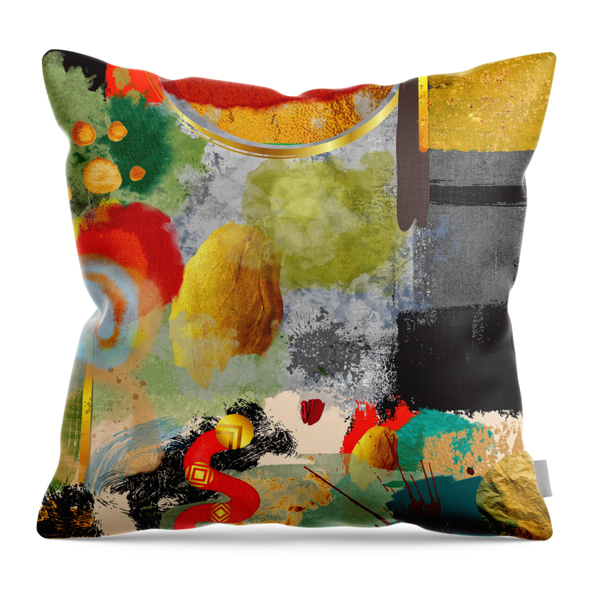 Contemporary Art Throw Pillow featuring the mixed media Hidden in Plain Sight by Canessa Thomas