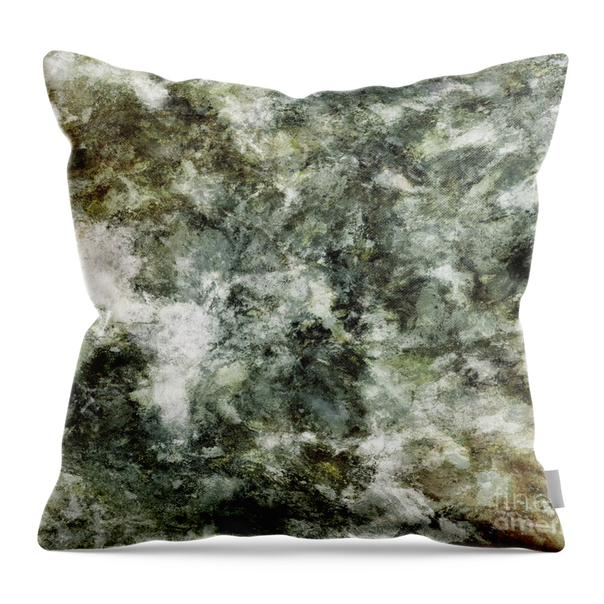 Natural Throw Pillow featuring the digital art Hidden wolves by Keith Mills