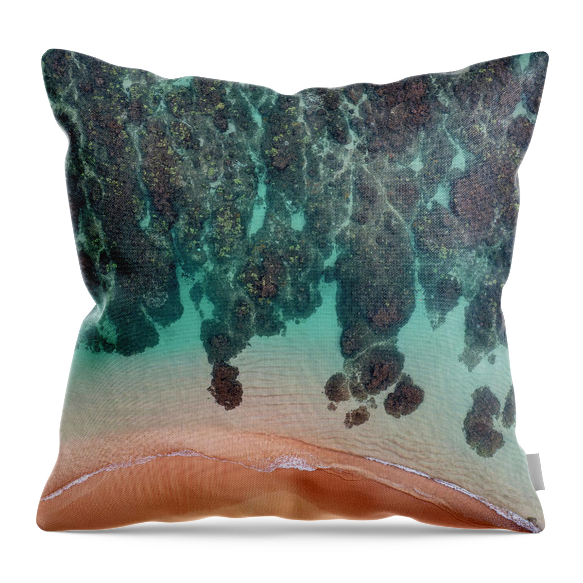 Hawaii Throw Pillow featuring the photograph Hideaways Beach Design by Christopher Johnson