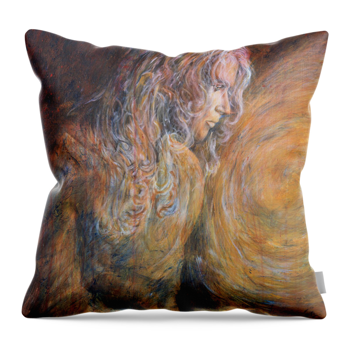 Jesus Throw Pillow featuring the painting Hiding Place by Nik Helbig