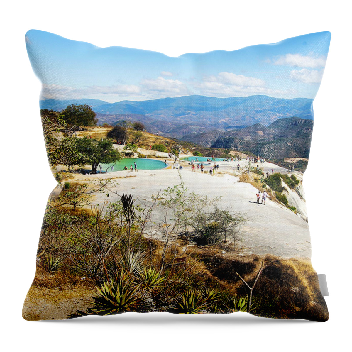 Hierve Del Agua Throw Pillow featuring the photograph Hierve del Agua by William Scott Koenig