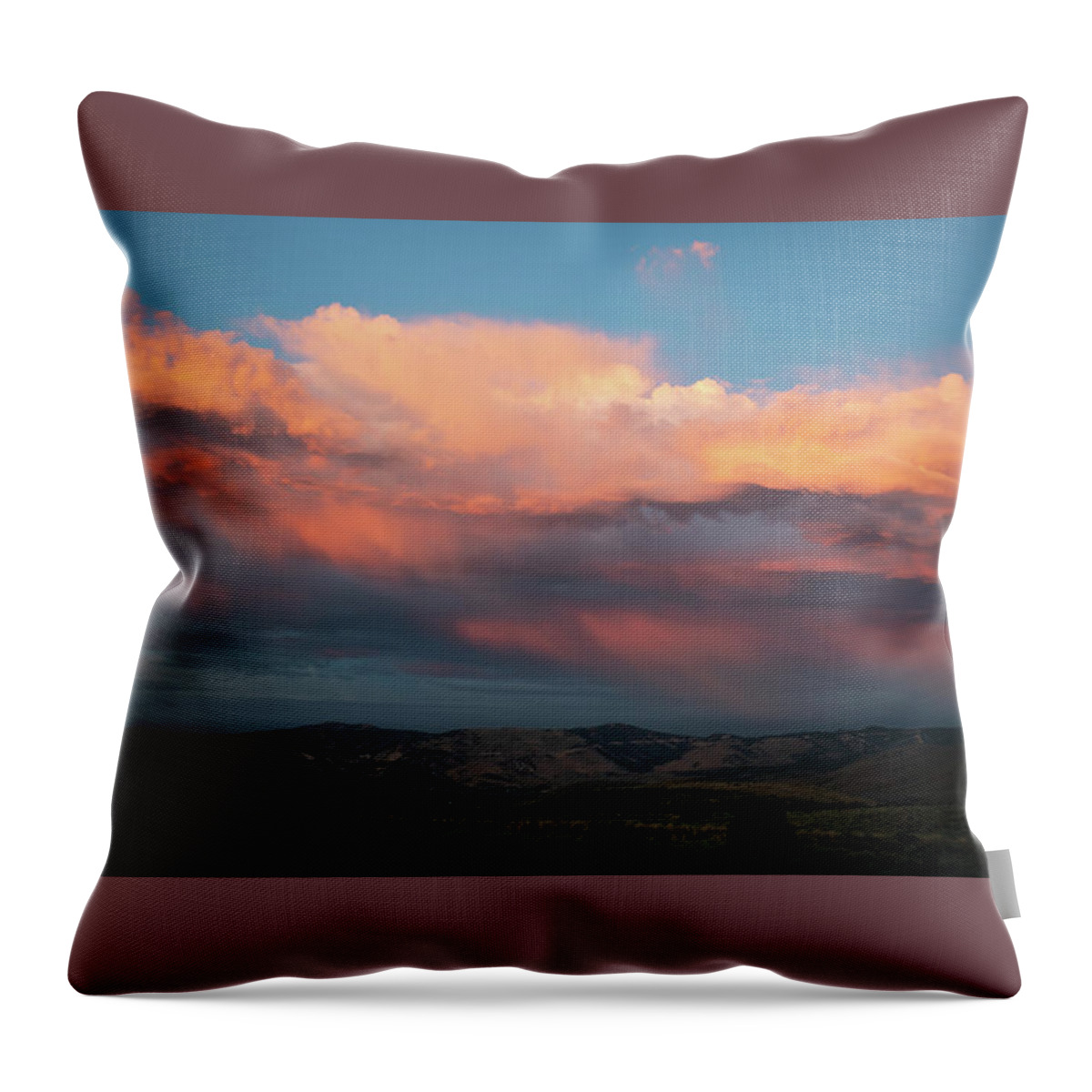 Sunset Throw Pillow featuring the photograph High Desert Skies 7 by Ron Long Ltd Photography