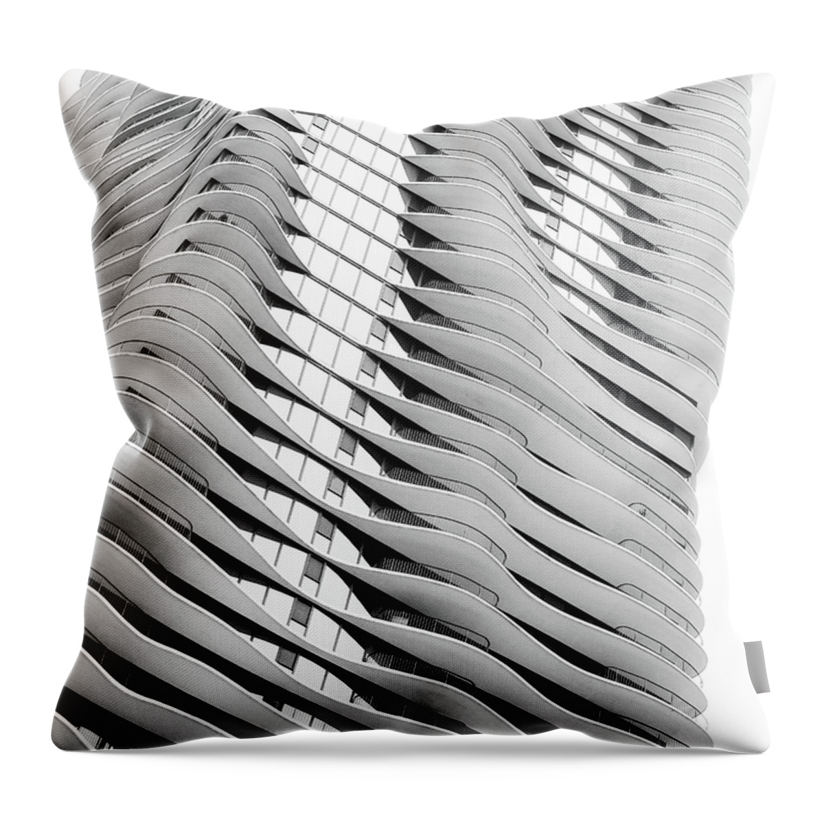 Abstract Throw Pillow featuring the photograph High Key High Rise by Christi Kraft