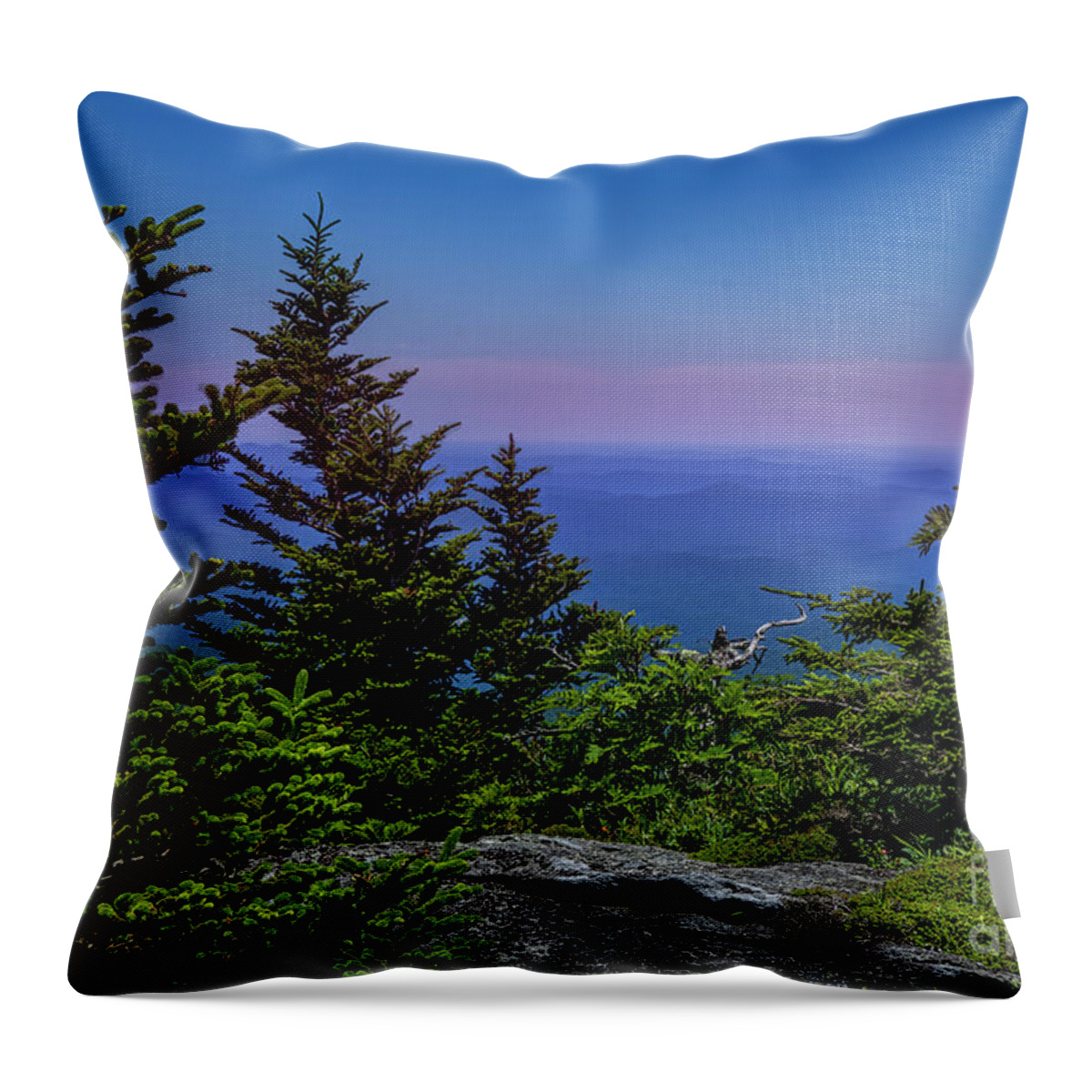 Blue Ridge Parkway Throw Pillow featuring the photograph High in the Blue Ridge Mountains by Shelia Hunt
