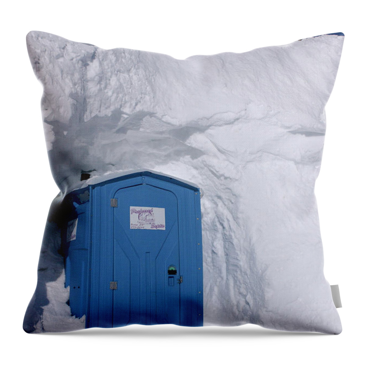 Outhouse Throw Pillow featuring the photograph Relief at High Tide by Bonnie Colgan