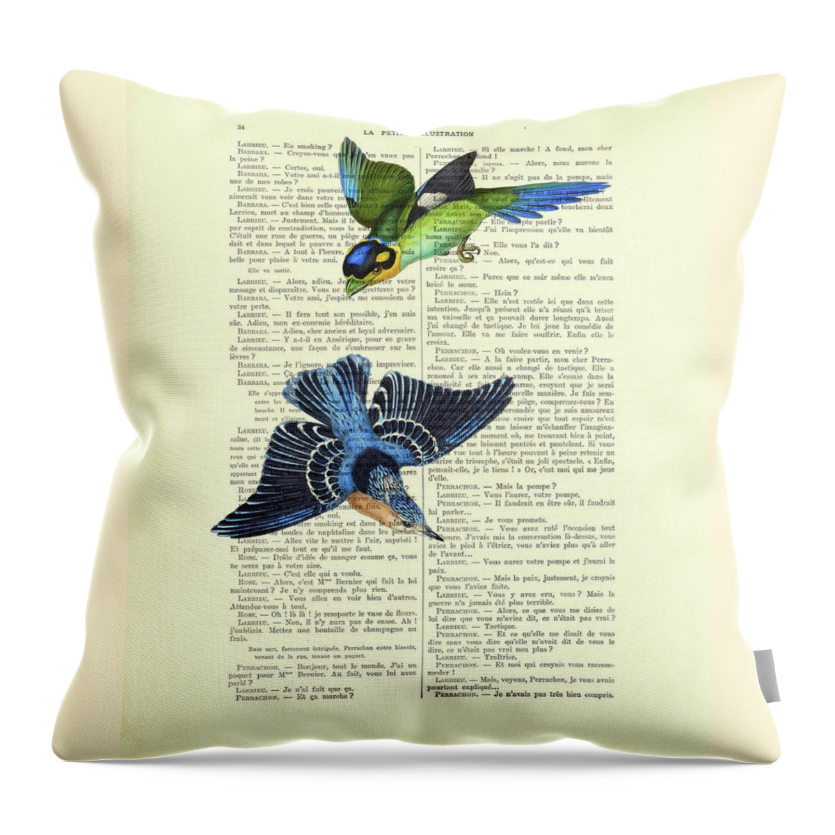 Bird Throw Pillow featuring the digital art High Up In The Sky by Madame Memento