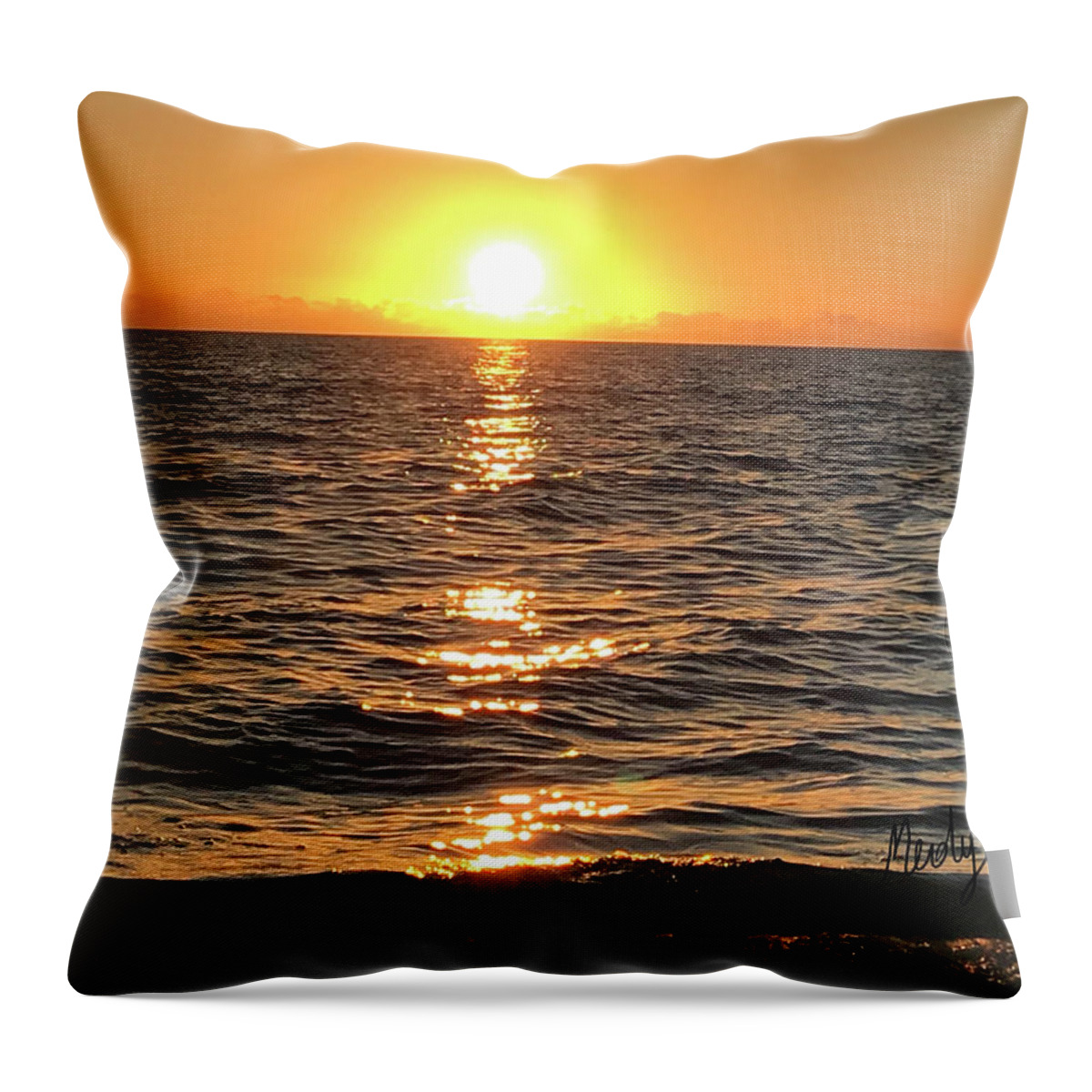 Sunset Throw Pillow featuring the photograph Higher Power in Hawaii by Medge Jaspan
