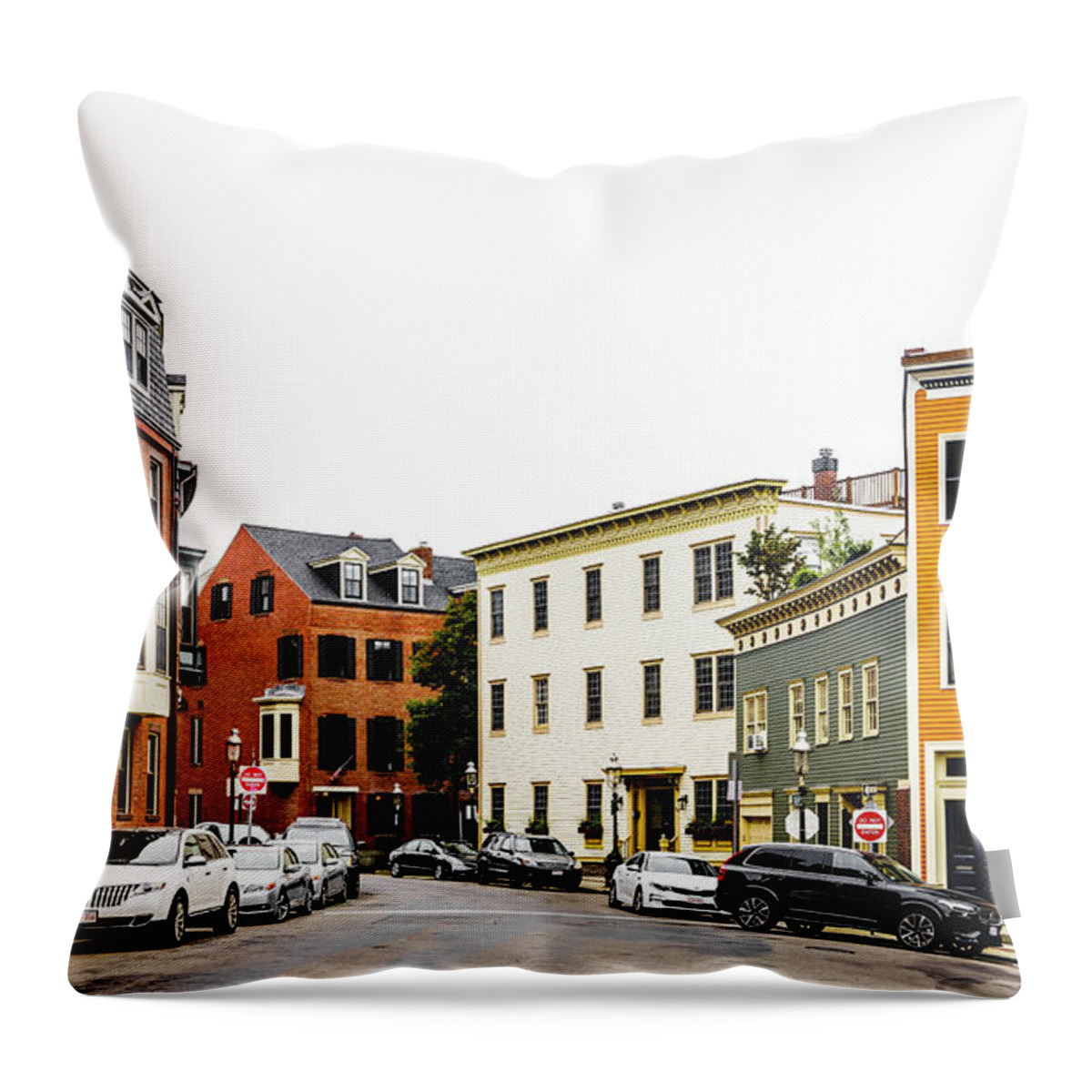 America Throw Pillow featuring the photograph Historic Boston by Alexey Stiop