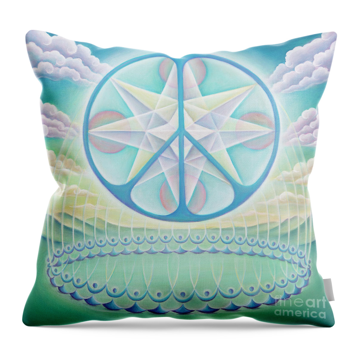 Unity Throw Pillow featuring the painting Holding a Vision of Unity by Tiffany Davis-Rustam