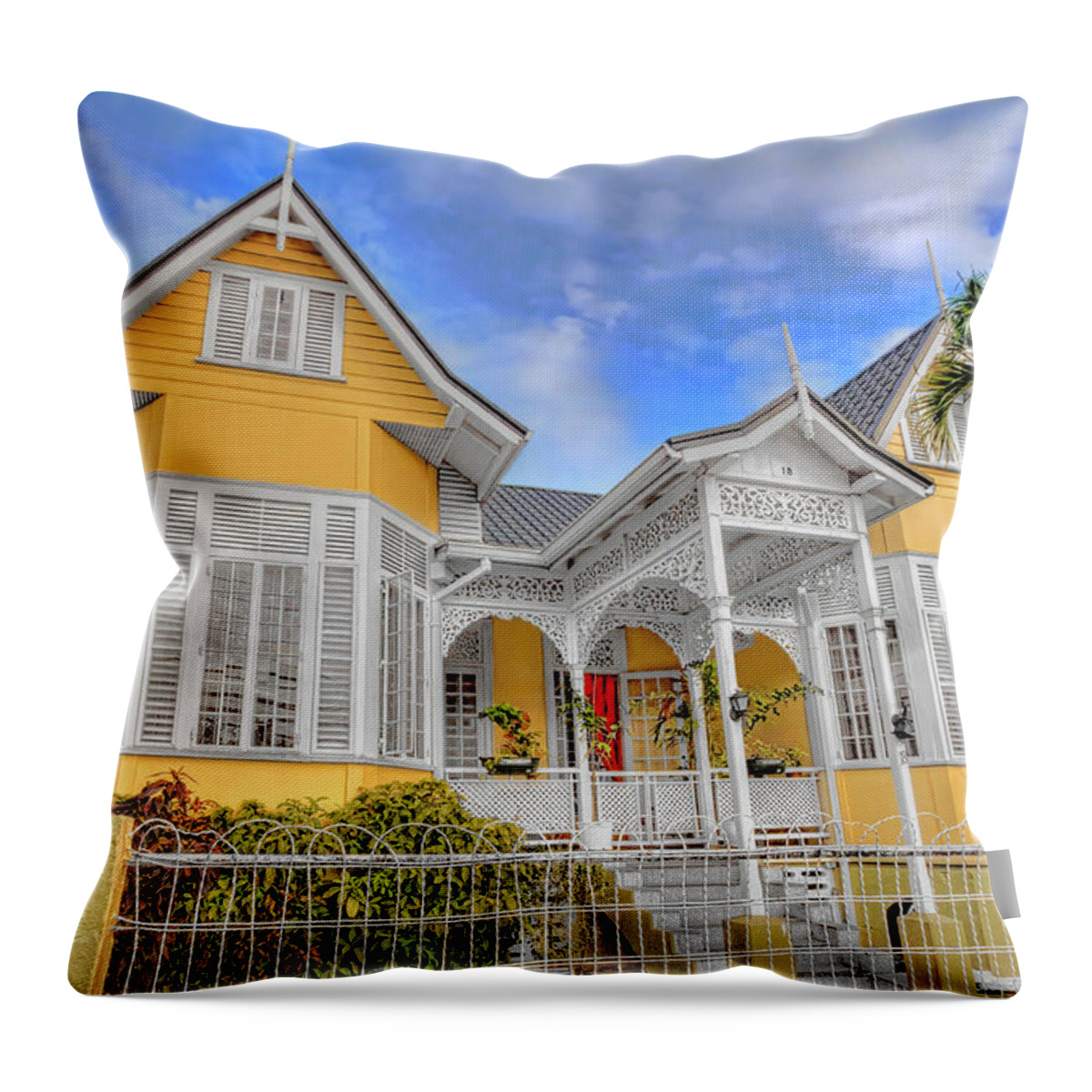 Trinidad Throw Pillow featuring the photograph Home by Nadia Sanowar