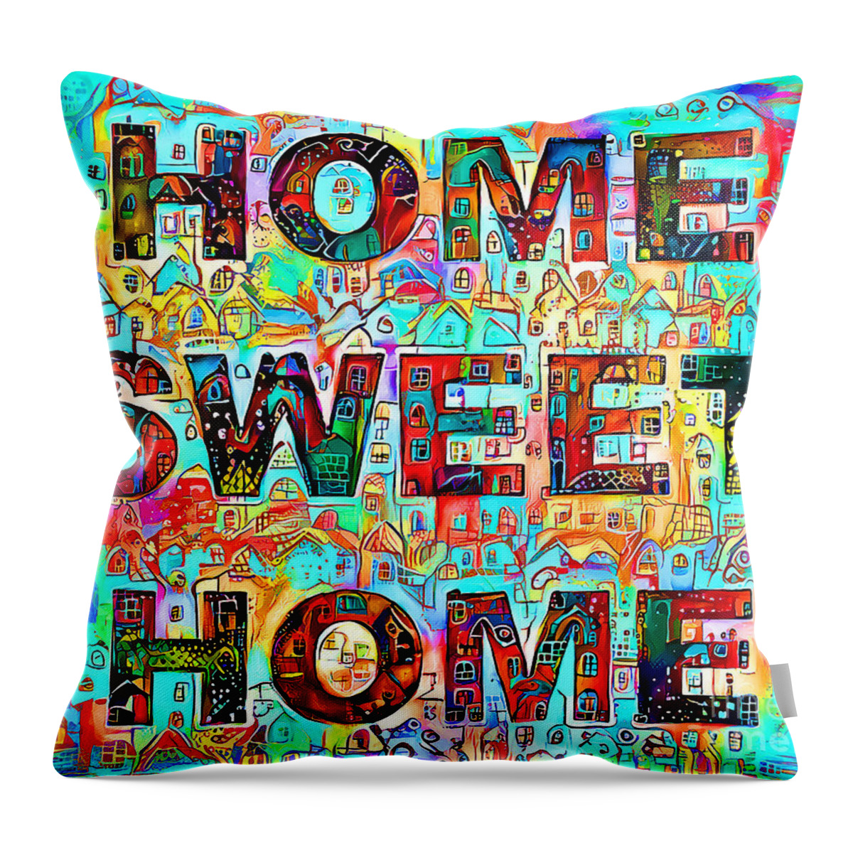 Wingsdomain Throw Pillow featuring the photograph Home Sweet Home 20210311 by Wingsdomain Art and Photography