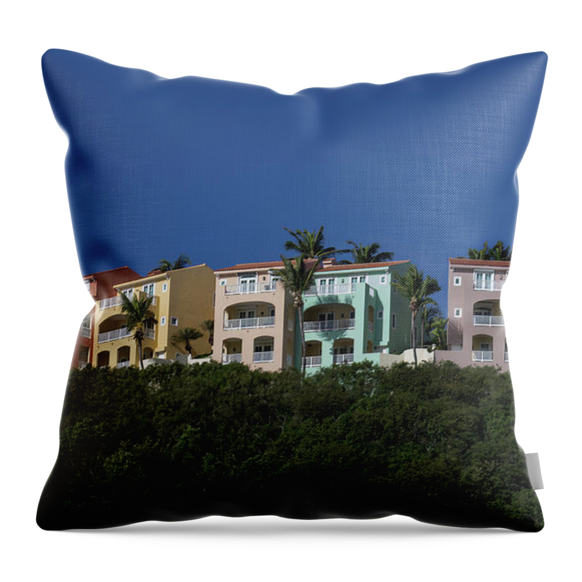 Homes Throw Pillow featuring the photograph Homes on the Hill by Roberta Byram