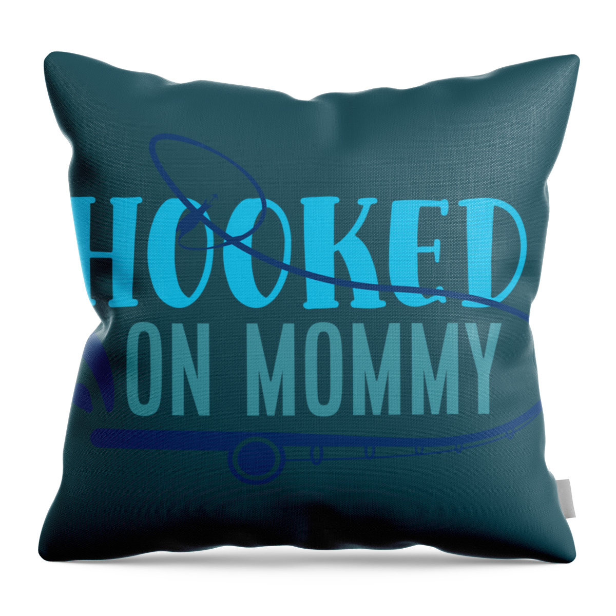 North America Throw Pillow featuring the digital art Hooked On Mommy by Anh Nguyen