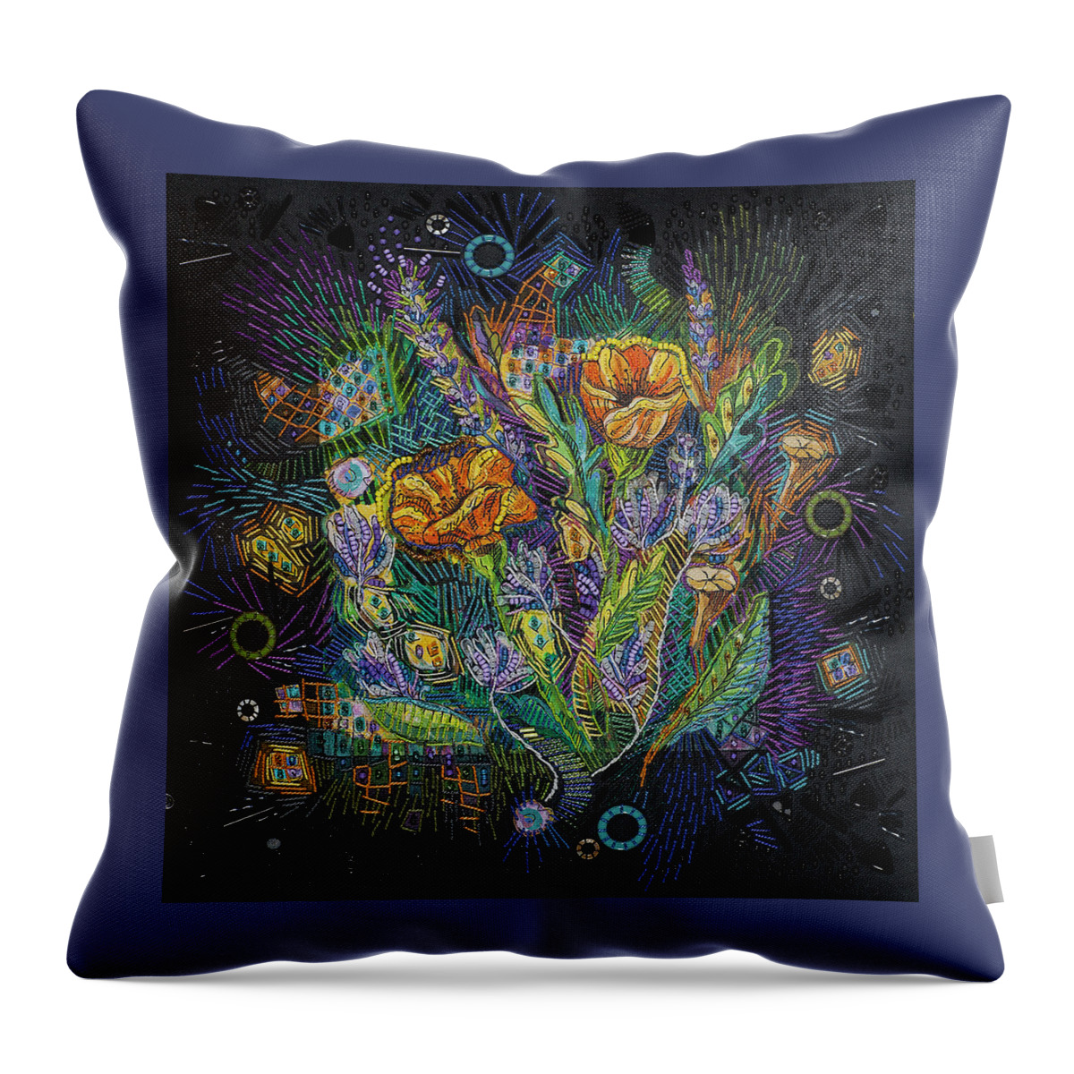  Throw Pillow featuring the tapestry - textile Hope by Janice A Larson