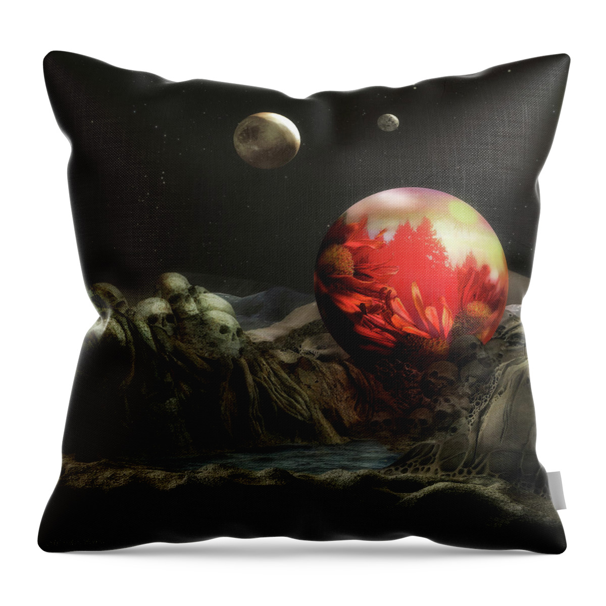 Surreal Throw Pillow featuring the digital art Hope by Merrilee Soberg