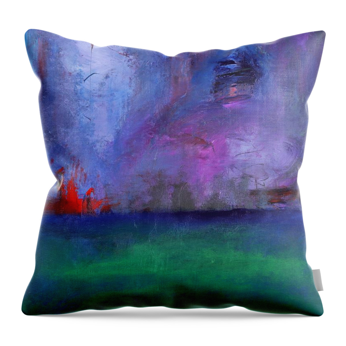 Abstract Throw Pillow featuring the painting Hope by Raymond Fernandez