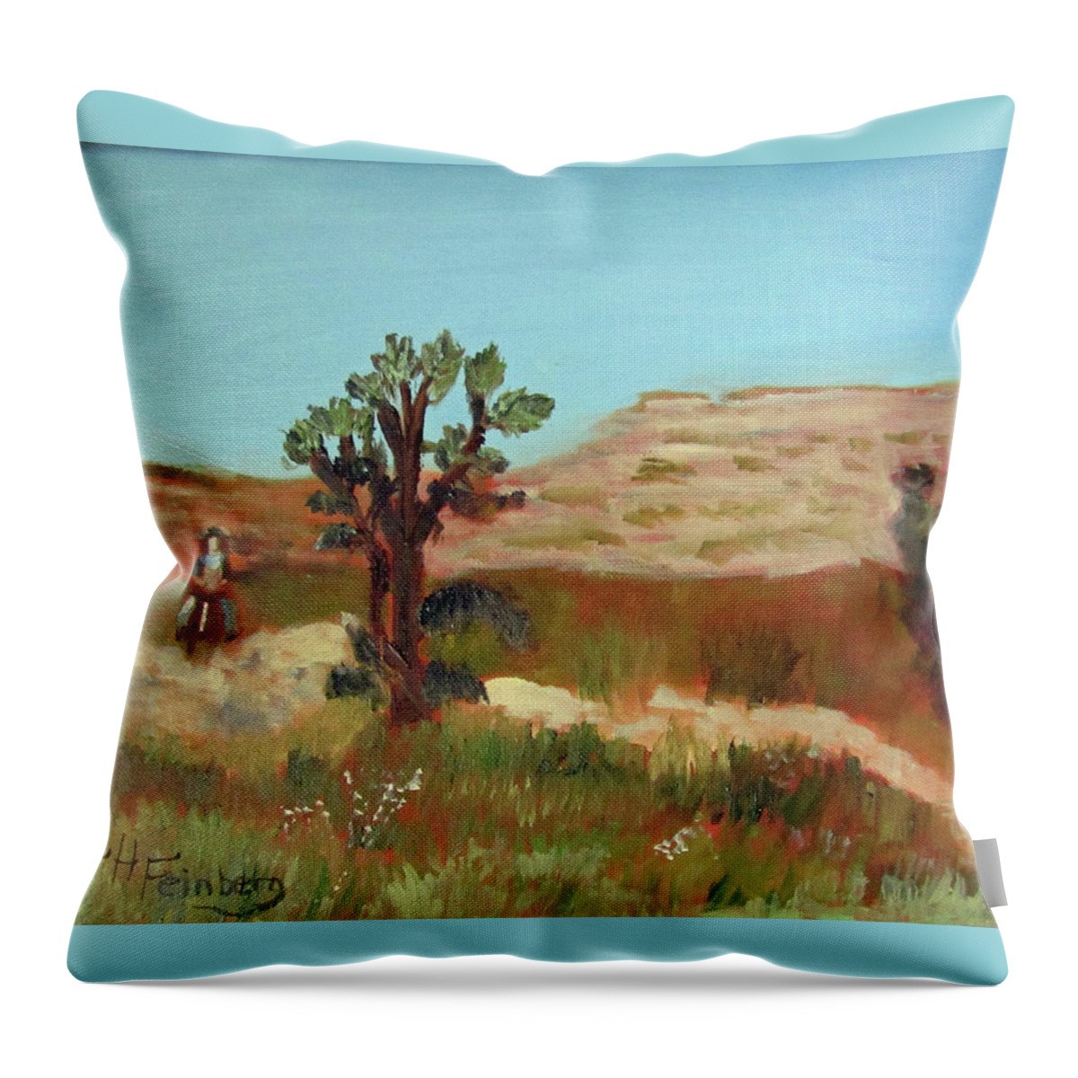 Horse Throw Pillow featuring the painting Horse with No Name by Linda Feinberg
