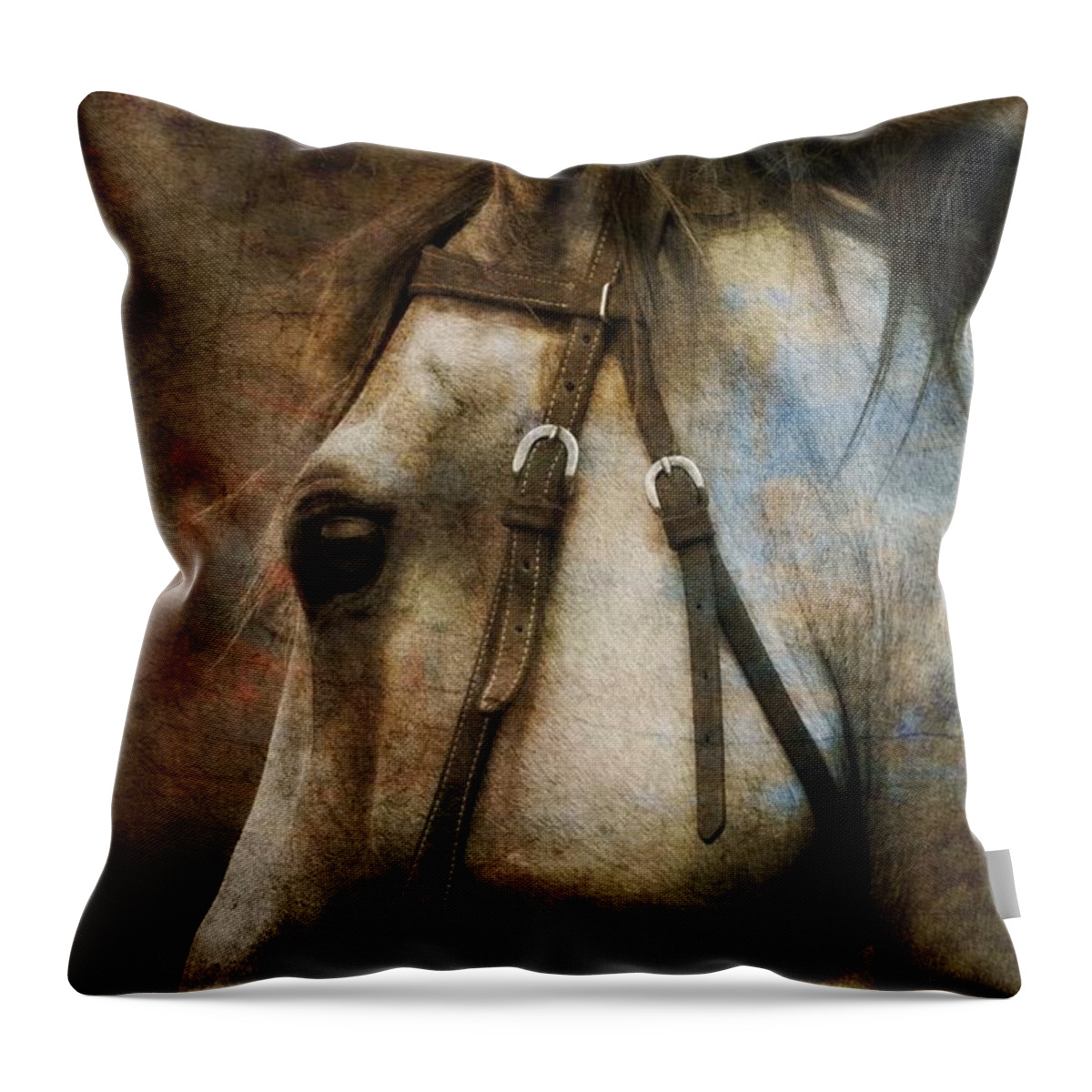 Horse Throw Pillow featuring the digital art Horse With No Name by Paul Lovering